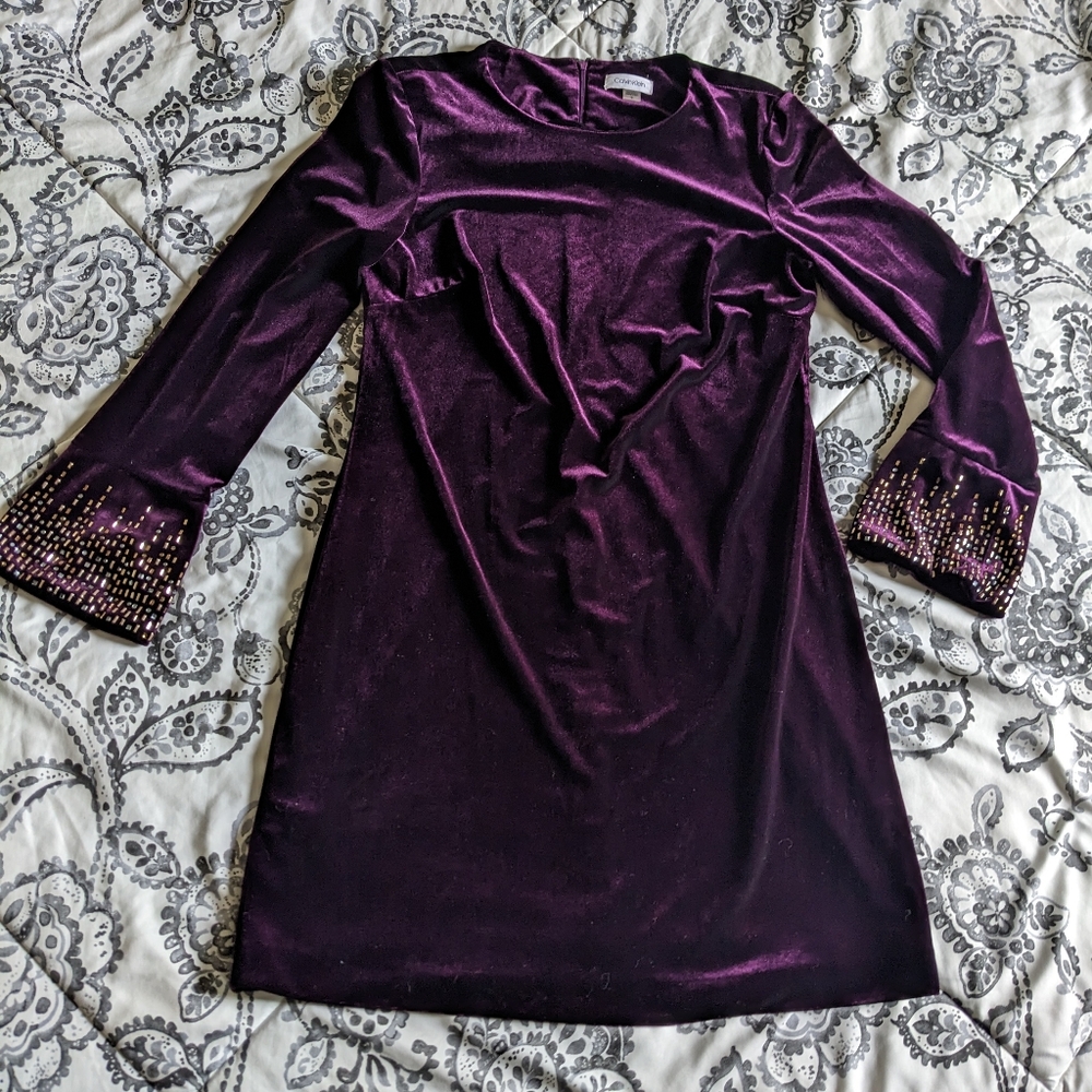 Calvin Klein Velvet Dress - Picture 3 of 8